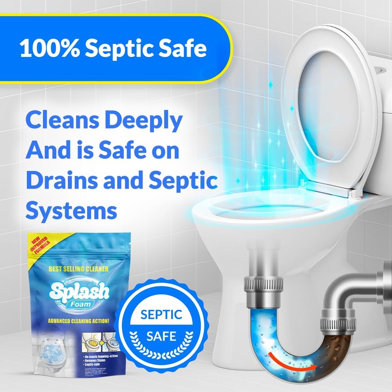 Splash Foam Toilet Cleaner - New and Improved - Self