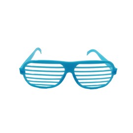 VIGUEUR Plastic Shutter Glasses Shades Sunglasses, 4PCS Neon Party Glasses (Purple,Green,Red,Blue)