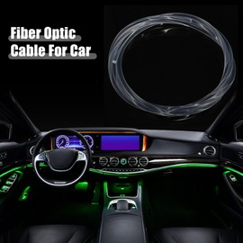 X AUTOHAUX 6mm 0.24" 2m 6.56ft Universal PMMA Plastic Optic Fiber Side Glow Cable Fiber Optic Cable for Car Clear - Pack of 1