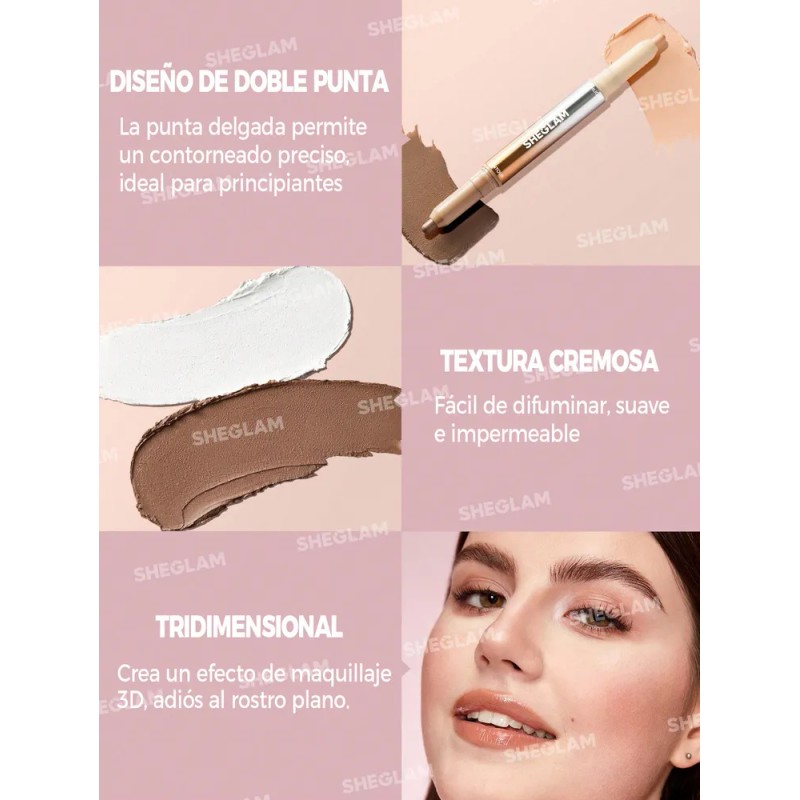 SHEGLAM Fine Line Lápiz Contorno e Iluminador - Cigar Contour