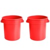 PRO&Family 2 Pack 32 Gallon Red Round Commercial Trash Can/Ingredient