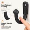 Frienda 6 Pack Wrought Iron Hooks Black Rustic Wall Hooks
