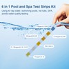 100 Pcs Hot Tub Testing Strips,6 in 1 Kit Pool