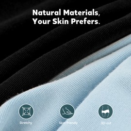 BAMBOO COOL Women's Boyshort Panties Seamless High Waist Underwear Stretchy Moisture Wicking Boxer Briefs for Ladies 5 Pack