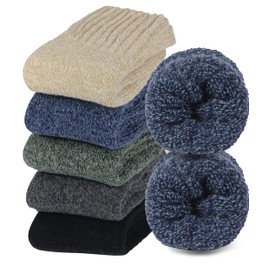 BomKinta Women Winter Solid Boots Socks Thick Warm Wool Socks Cozy Crew Socks for Women Christmas Gift