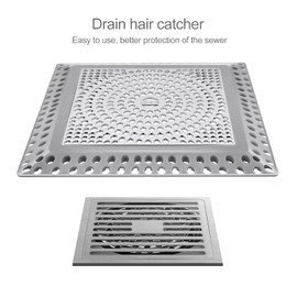 LEKEYE Shower Drain Hair Catcher | Drain Strainer | Shower Drain Cover Stainless Steel and Silicone