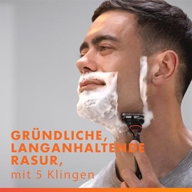 Gillette Fusion5 Rasierklingen, 18 Original Ersatzklingen f√ºr Herren mit gr√∂√üerem Gleitstreifen f√ºr ein sanftes Gleiten und 5 Klingen f√ºr eine unglaublich gr√ºndliche und komfortable Rasur