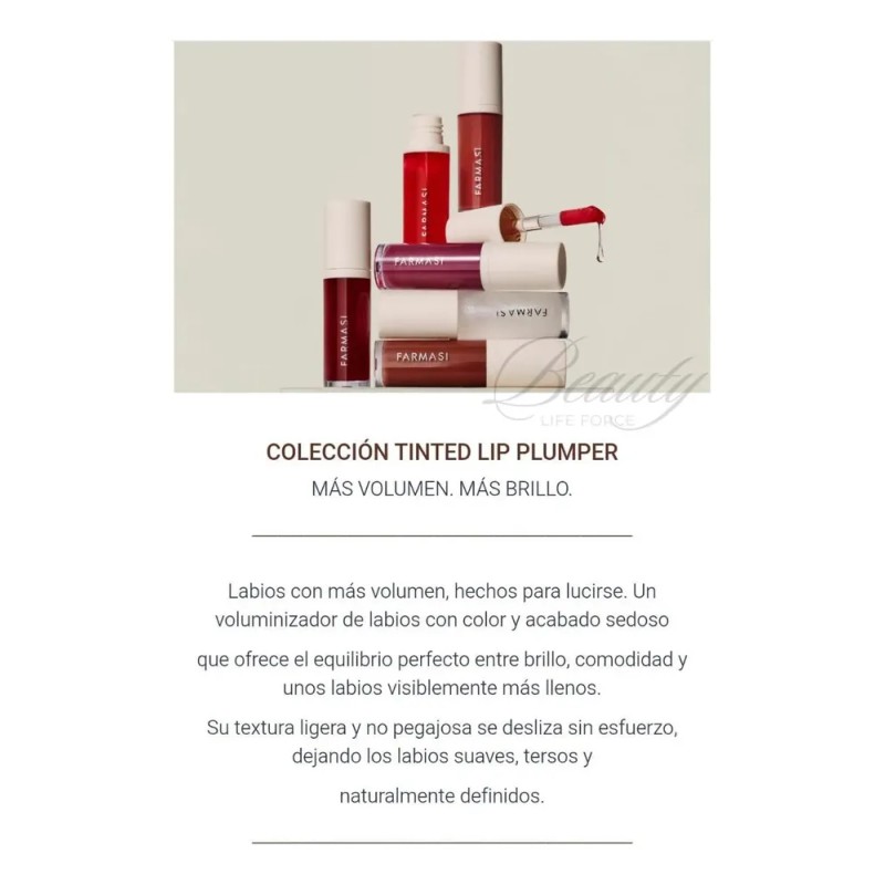 Labial Gloss Voluminizador Farmasi Lip Plumper Brown Sugar