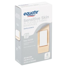 Equate Sensitive Skin XL Flexible Fabric Bandages 8 Ct