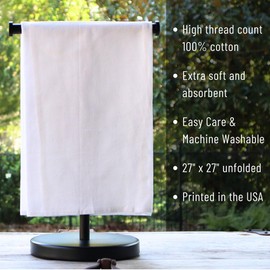 cora & pate Let's Be Friends Sassy Kitchen Tea Towel, Large Luxury Cotton Flour Sack Dish Cloth