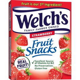 Welch's Fruit Snacks, Strawberry, 0.9 Oz, 10 Ct