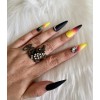 Feral Edge “Shiny Sunset” Press-on Glue-on Long Stiletto Nails 24pcs