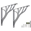 Rustic Tree Chrome Heavy Duty Shelf Brackets 12 inch by