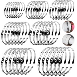 42 Pcs Hose Clips Set, CV Boot Clips, Stainless Steel Pipe Clamp, Universal Adjustable Pipe Clips, for CV Boots, Car & Most Pipeline (42)