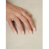 DAISO Ring Ring Coffin Nail Tips 24pcs Beige