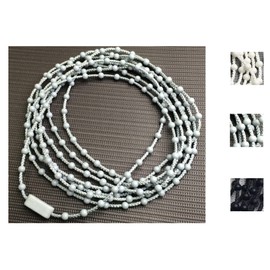 EFIXS Roller Blind Chain Made of PVC (Operating Chain) - Length: 120 cm to 50 m - Here: 10 m Operating Length - 4.5 x 12 mm - for Roller Blinds, Blinds and Slat Curtains, Colour: Grey