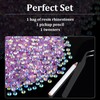 BELLEBOOST 4000pcs 4mm Resin Rhinestones Bulk, Transparent Lavender Purple AB