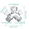 Tecmolog Brass Shower Splitter 2 Way Shower Arm Diverter with