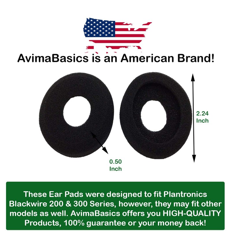 88225-01 Spare Ear Pads by AvimaBasics | Premium Foam Earpads