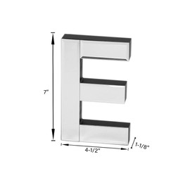 COLLECTIVE HOME - 7-inch Tall Mirrored Glass and Wood Decorative Letter, Home-Bedroom-Office Wall Décor. Perfect Fun Gift to Encourage Girls, Young Ladies & Teens. (E)