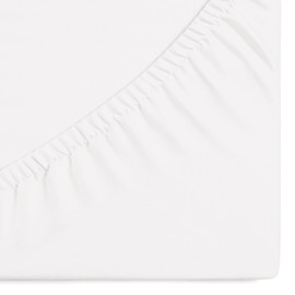 Burrito Blanco Adjustable bottom sheet 100% Cotton A8 for single bed 120x190 to 120x200 cm (More, Color White