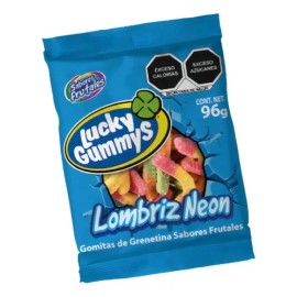 Lucky Gummys Lombriz Neon 96g