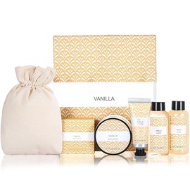 Spa Luxetique Spa Gifts for Women 6pc Vanilla Bath Sets Women Gift with Body Lotion Shower Gel Bubble Bath Hand Cream Bath and Body Gifts Set Christmas Gift Sets Bath Gifts for Women - Scent: Vanilla