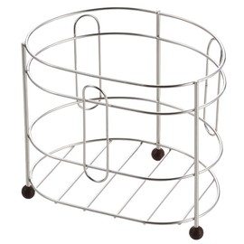 Yoshikawa 1305300 Dish Drainer Stand for Corners, Stainless Steel, Silver, 6.4 x 5.0 x 5.7 inches (16.3 x 12.8 x 14.5 cm)
