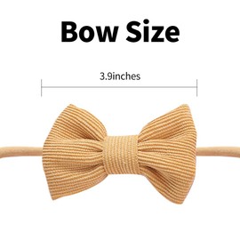 Baby Girl Headband and Bows Nylon Headwrap Super Soft Stretchy Nylon Hair bands for Newborn Toddler,Children