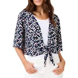 NIC+ZOE Women's Indigo Angles 4-Way Cardigan, Indigo Multi, Medium
