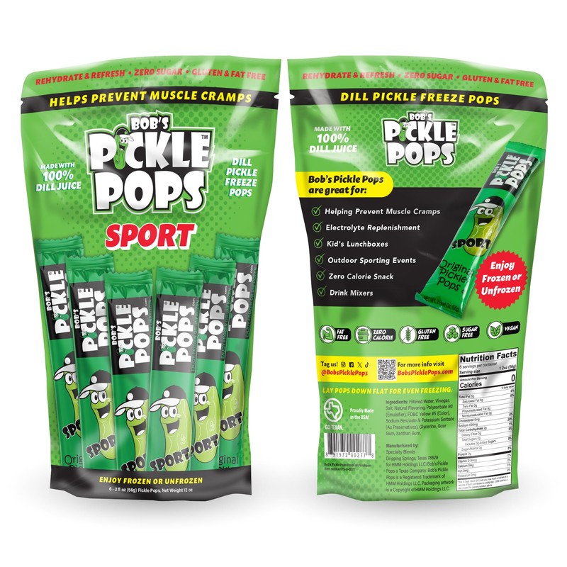 Bob's Pickle Pops - Original Dill Juice Flavor Ice Pops