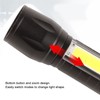 4Pcs Retractable Flashlight COB LED Zoom Flashlight Rechargeable Strong Light