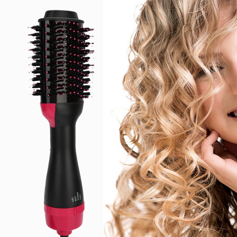 MultiFunctional Hair Dryer Blowing Comb Adjustable Hair Straightening Curler Styling