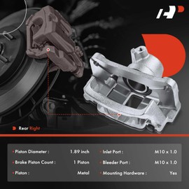A-Premium Disc Brake Caliper Assembly with Bracket Compatible with Select Toyota and Lexus Models - 4Runner 2010-2023, Sequoia 2001-2007, GX460 2010-2023, GX470 2003-2009 - Rear Right Passenger Side