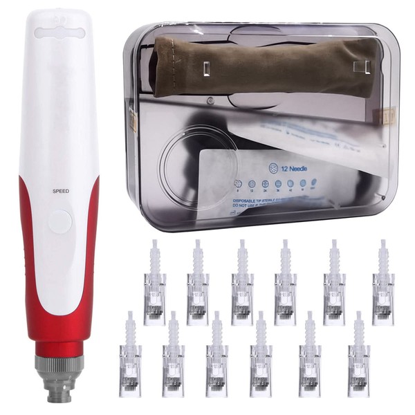 PIPM Electric Dermapen Rechargeable Microneedling Derma Pen, Microneedle Skin Repair Tool Micro Aiguille for Face Skin Rejuvenation Ultima N2