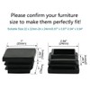 Sourcingmap Plastic Square Blanking End Cap Tubing Tube Inserts 25mm