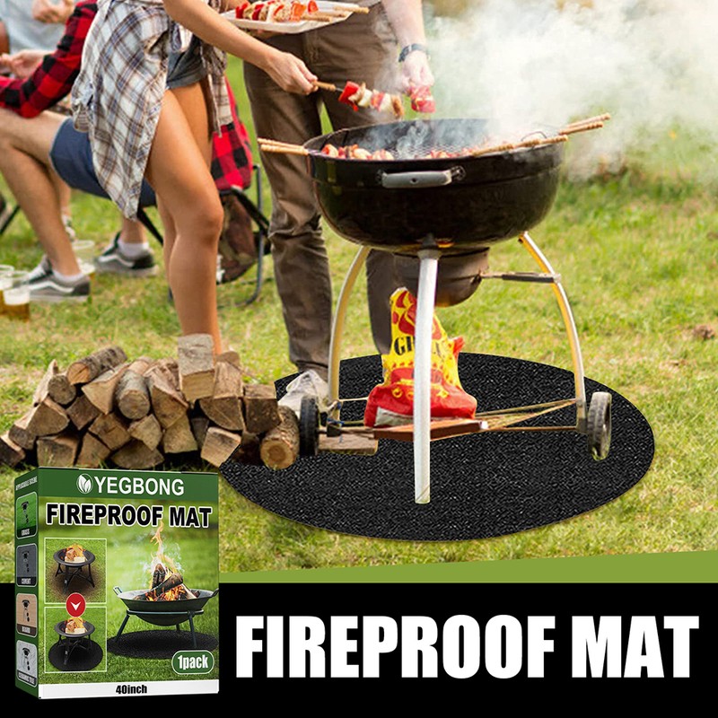 Fire Pit Mat Under Grill Mat Round Grill Mat Outdoor