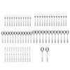 Cambridge 3194K7CSLG31 Braylen Mirror 62-Piece Flatware Set With Oak Buffet