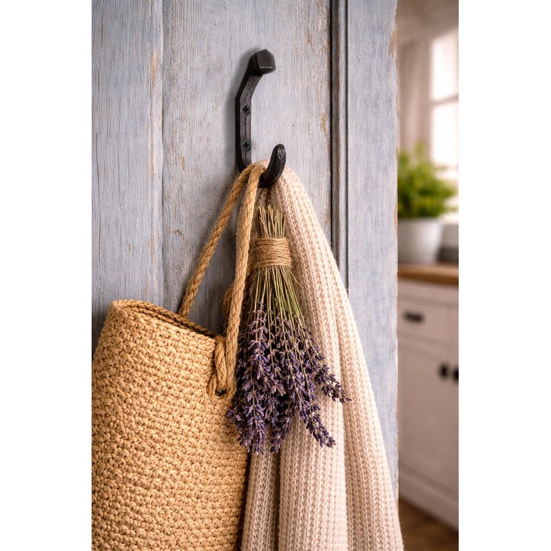 FUXXER 3 x Heavy Rustic Solid Iron Hooks Coat Hooks