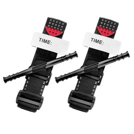 Tourniquets, Erste Hilfe Stauschlauch，Einhändig, für Taktische Notfallblutungen, Blutverlust Kontrolle, für Wandern, Camping, Outdoor-Abenteuer und Schwere Notfälle im Freien (2 STÜCK, Schwarz)