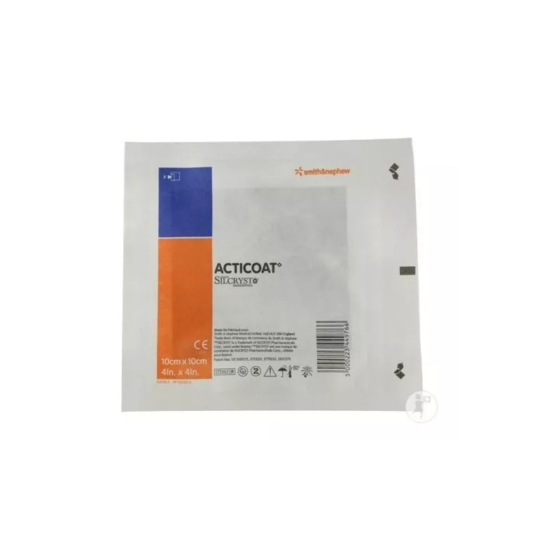 Smith+Nephew Acticoat Apósito Barrera Antimicrobiana Plata 10x10 Pieza