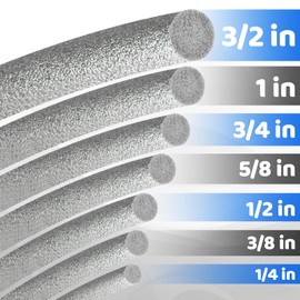 Backer Rod Foam Gap Filler Crack Filler for Concrete Repair Caulk Saver Backing Rod Concrete Expansion Joint Rope Caulk for Sealing Gaps, Expansion Joints, Crack Filling (Gray, 1/2 Inch x33 Ft)