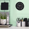 Bernhard Products Math Wall Clock Black 12 Inch Silent Non-Ticking