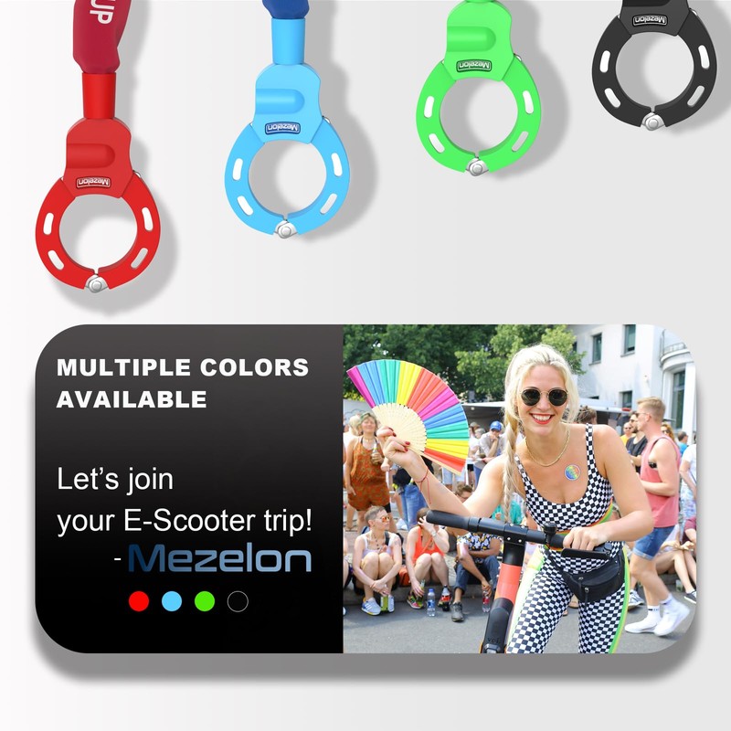 Mezelon Electric Scooter Lock, 8mm Chain Lock Bike Locks Heavy