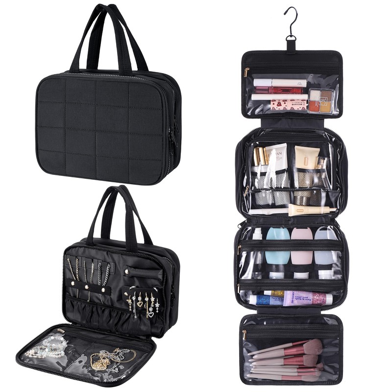 Hanging Toiletry Bags for Women, Foldable Hanging Travel Toiletry Bag