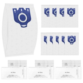 12 Staubsaugerbeutel Ersatz für Miele S8340 S8360 Classic C1 Complete C2/C3 Miele S227 S400i S600 S5000 und S8000 Series mit 6 Mikro-Filter, GN 3D Efficiency Airclean Staubbeutel