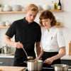 DiULi Chef Jacket, Unisex Chef's Short Sleeve Jacket Professional Lightweight