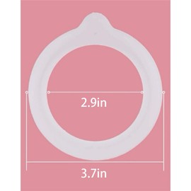 12 Pieces Rubber Seals Rings for Glass Jars, Airtight Silicone Replacement Gasket for Jars, Leakproof Silicone Gasket Sealing Rings for Mason Jars, Elastic and Fits Most Sizes (White)