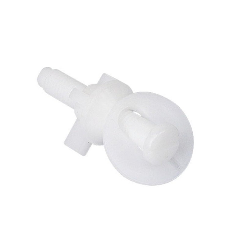 2Pcs White Plastic Toilet Seat Screws with Nuts and Washers