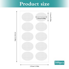 500PCS Ear Lobe Support Patches for Earrings, Clear Earring Stickers for Heavy Earrings & Earring Covers for Sports, Earring Tape for Long Time Earrings Support for Heavy Earrings (0.59 x 0.49inch)